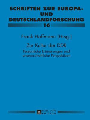 cover image of Zur Kultur der DDR